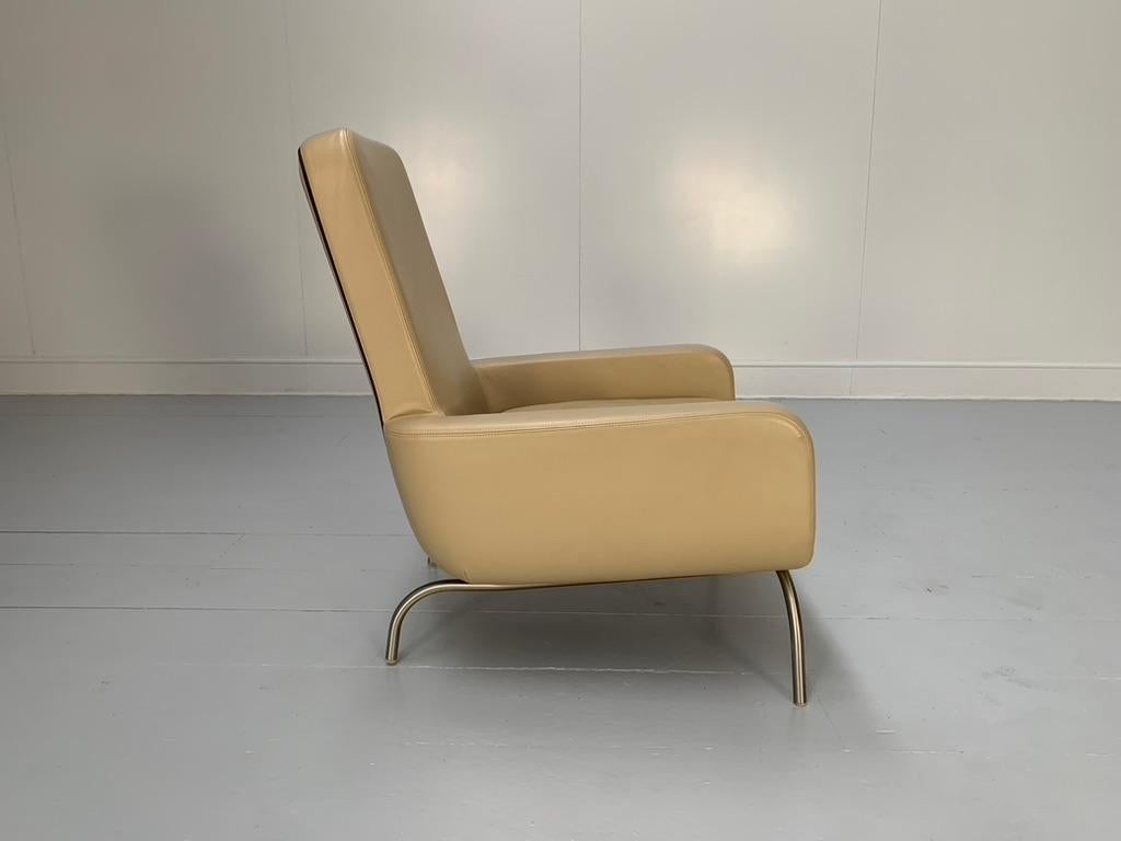 Pelle Coppia di poltrone 