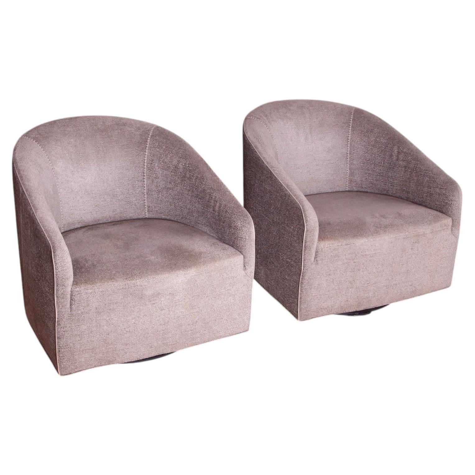 Paire de chaises longues pivotantes "Portofino" de Minotti