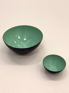 Par de cuencos «Krenit» de color verde menta, de Herbert Krenchel, Dinamarca, década de 1950