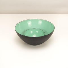 Pair of Mint Green Krenit Bowls by Herbert Krenchel, Denmark, 1950s