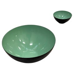 Par de cuencos «Krenit» de color verde menta, de Herbert Krenchel, Dinamarca, década de 1950
