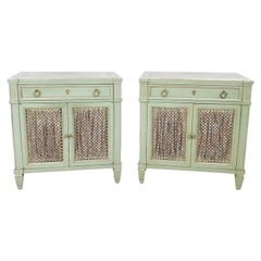 Pair of Mint Green Vintage Nightstands