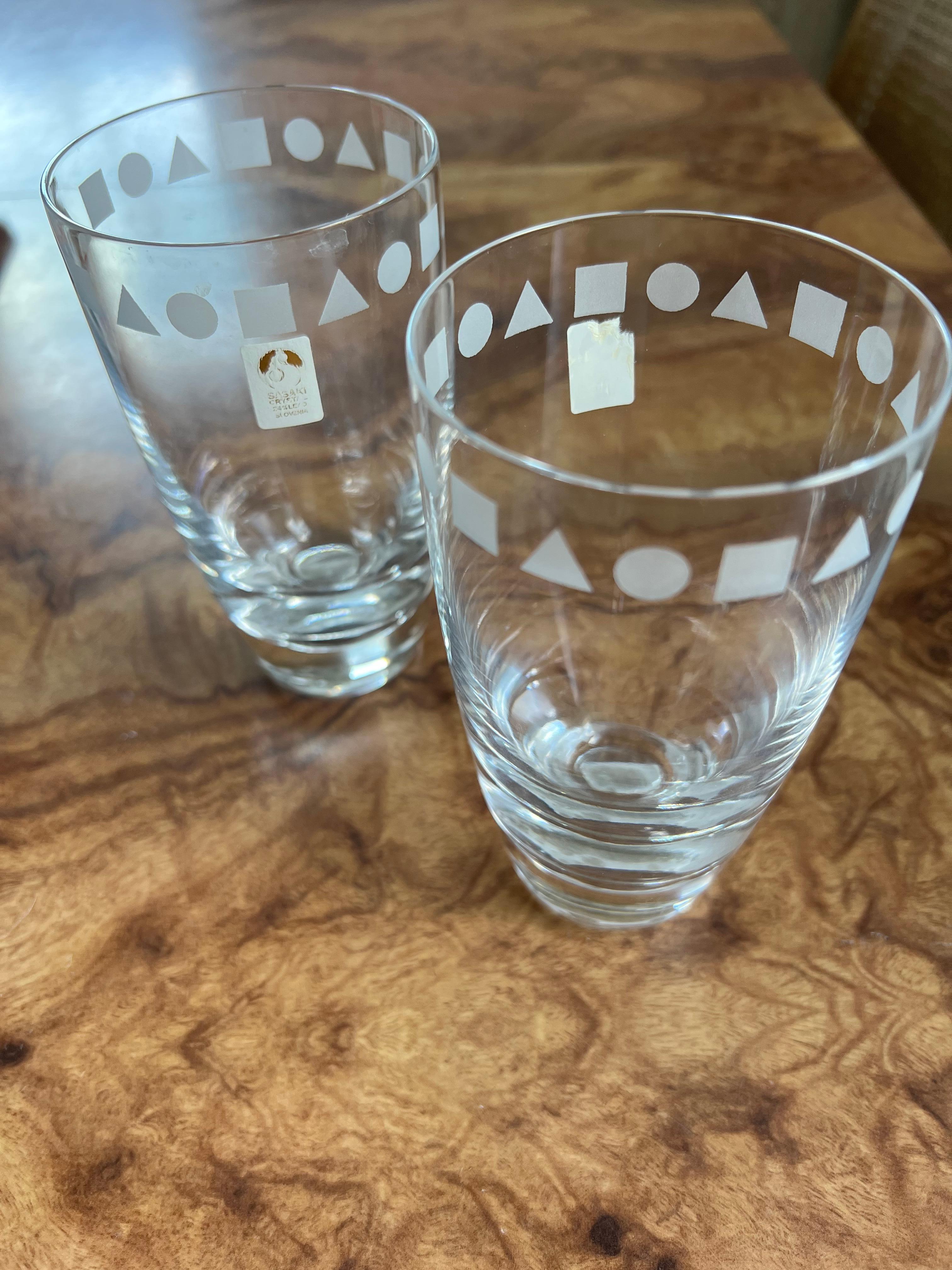 sasaki crystal glasses