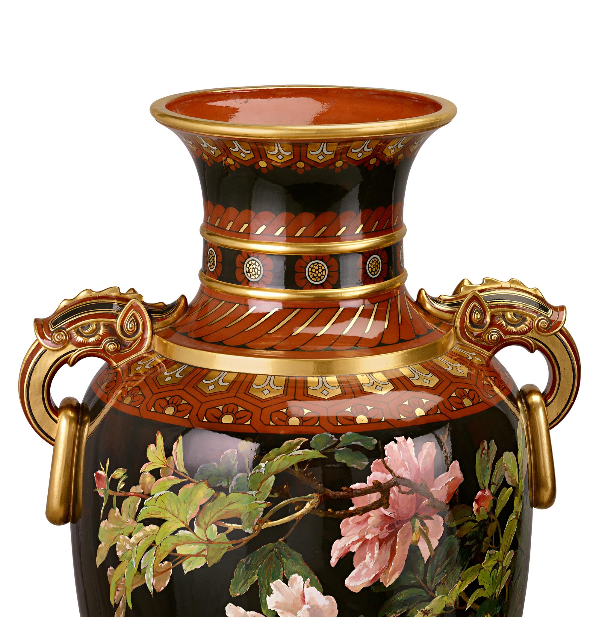 Paar Minton Ausstellungsvasen (Englisch) im Angebot