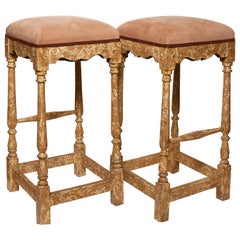 Pair of Minton-Spidell Custom Made Vintage Barstools