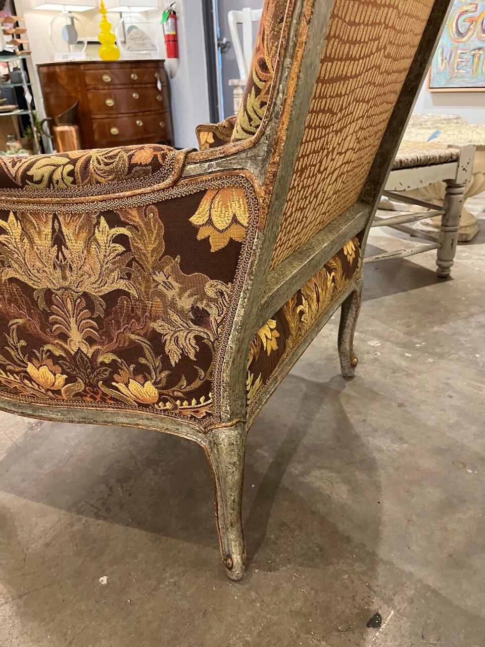 Pair of Minton-Spidell Louis XV Style Bergere Chairs For Sale 3