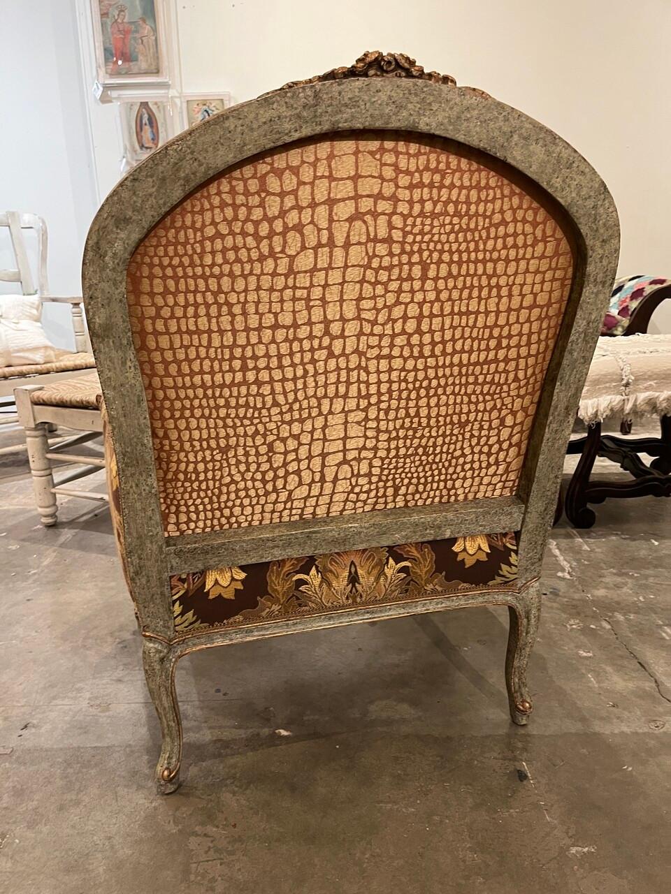 Paire de chaises Minton-Spidell de style Louis XV Bergere en vente 4