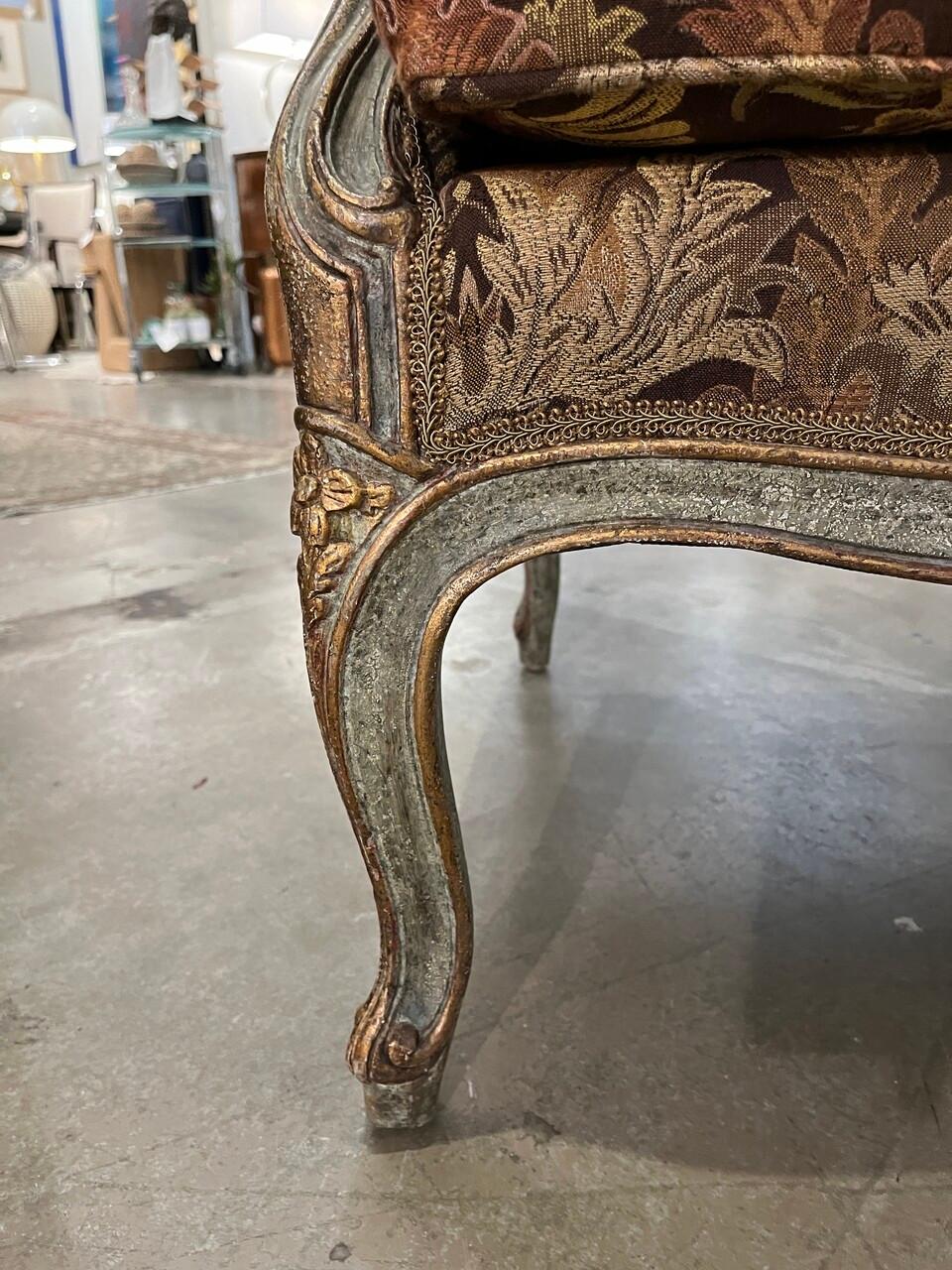 Pair of Minton-Spidell Louis XV Style Bergere Chairs In Good Condition For Sale In Houston, TX