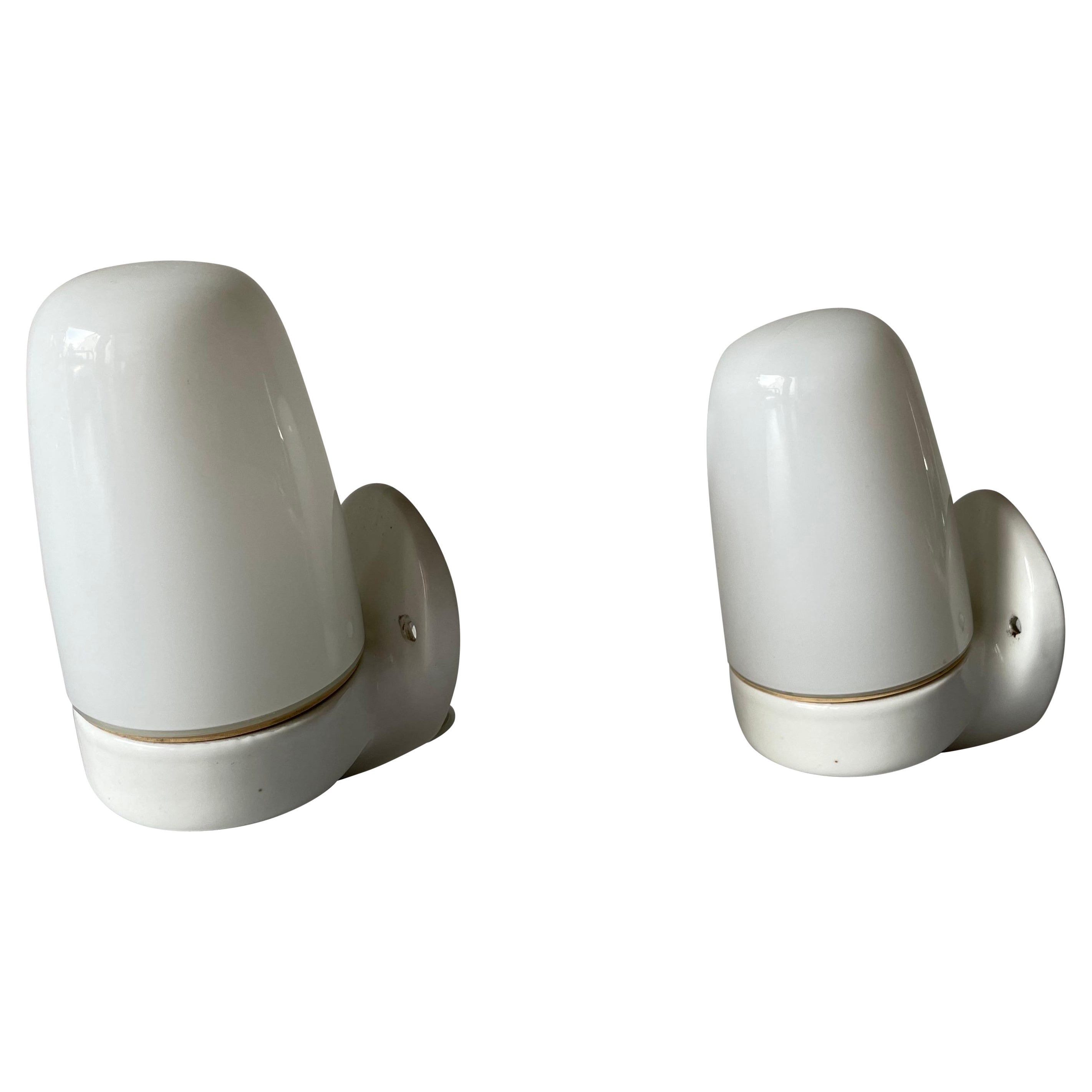 Pair of Mirror Sconces by Wilhelm Wagenfeld for Lindner, 1950s, Germany
