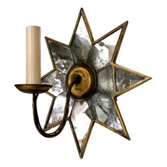 Pair of Mirror Star Sconces