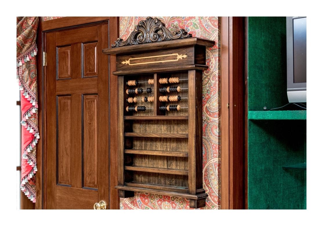 Pair Of Mirrored Billiard Cue Holders With Point Counter en vente 11