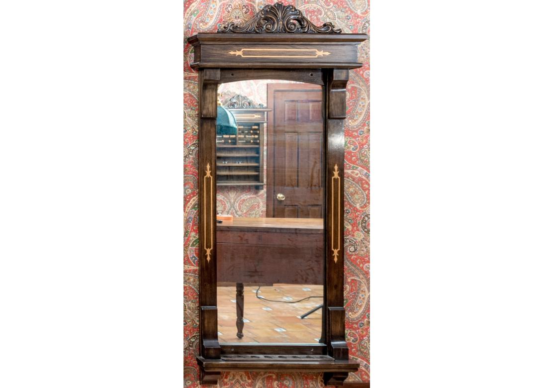 Pair Of Mirrored Billiard Cue Holders With Point Counter État moyen - En vente à Bridgeport, CT