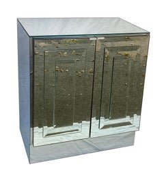 Pair of Mirrored Cabinets or Nightstands by Ello Furniture