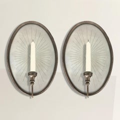 Pair of Mirrored Candle Sconces