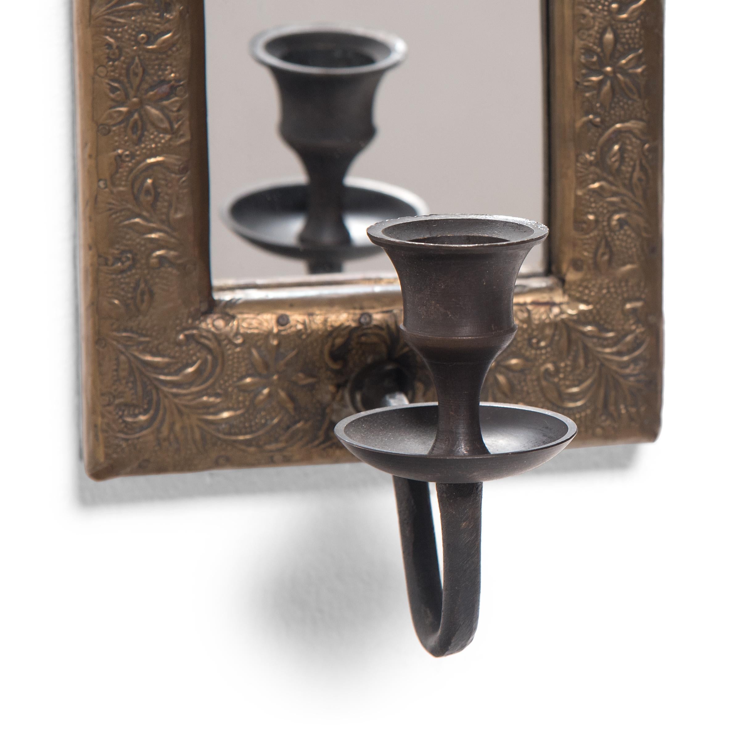 mirrored sconces for candles