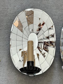 Pair of Mirrored Candle Wall Sconces