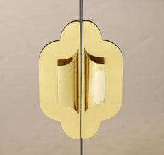 Pair of Mirrored Chests with Brass Handles and Details