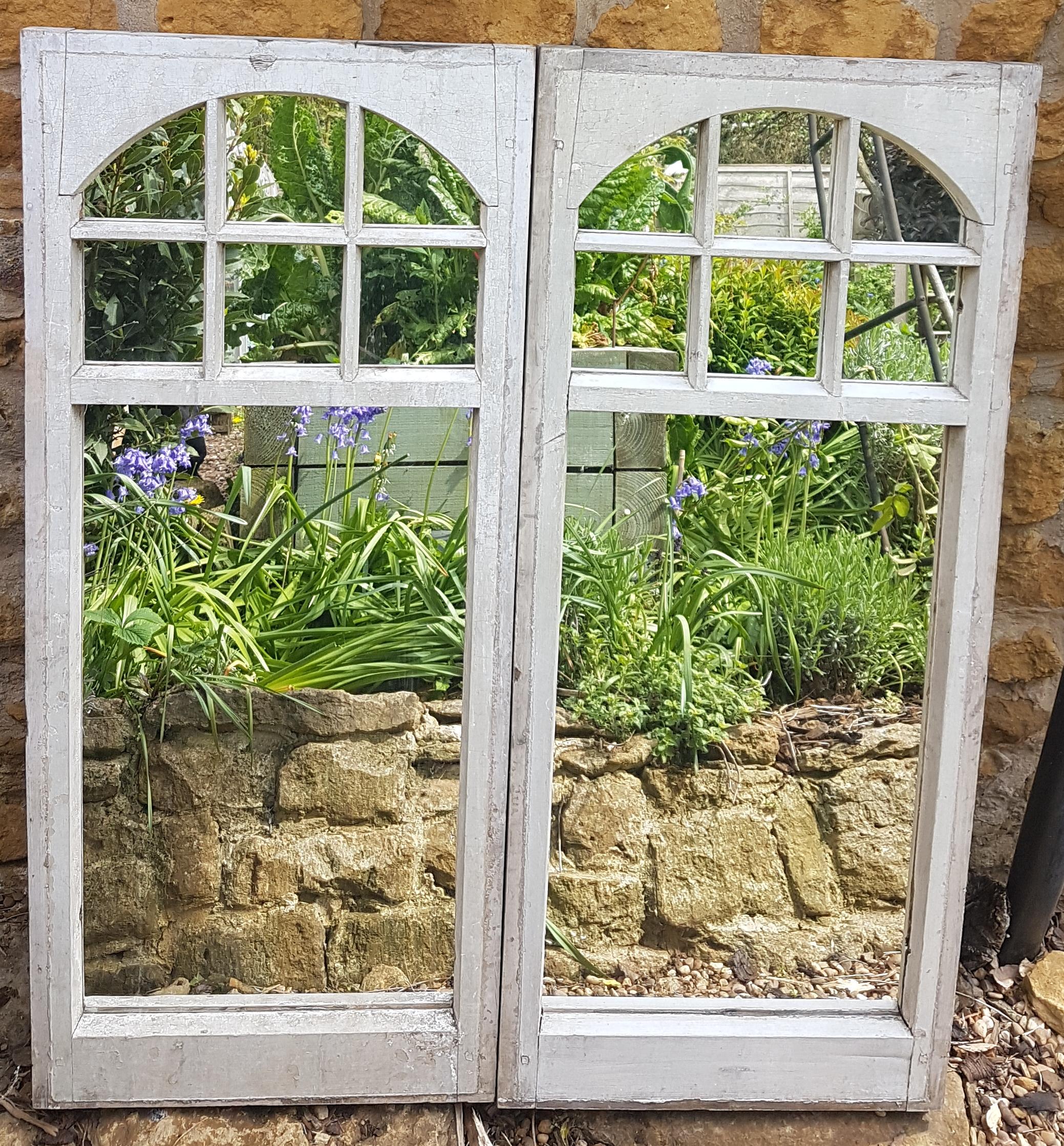 Pair of Mirrored Edwardian Sunroom Frames For Sale 5