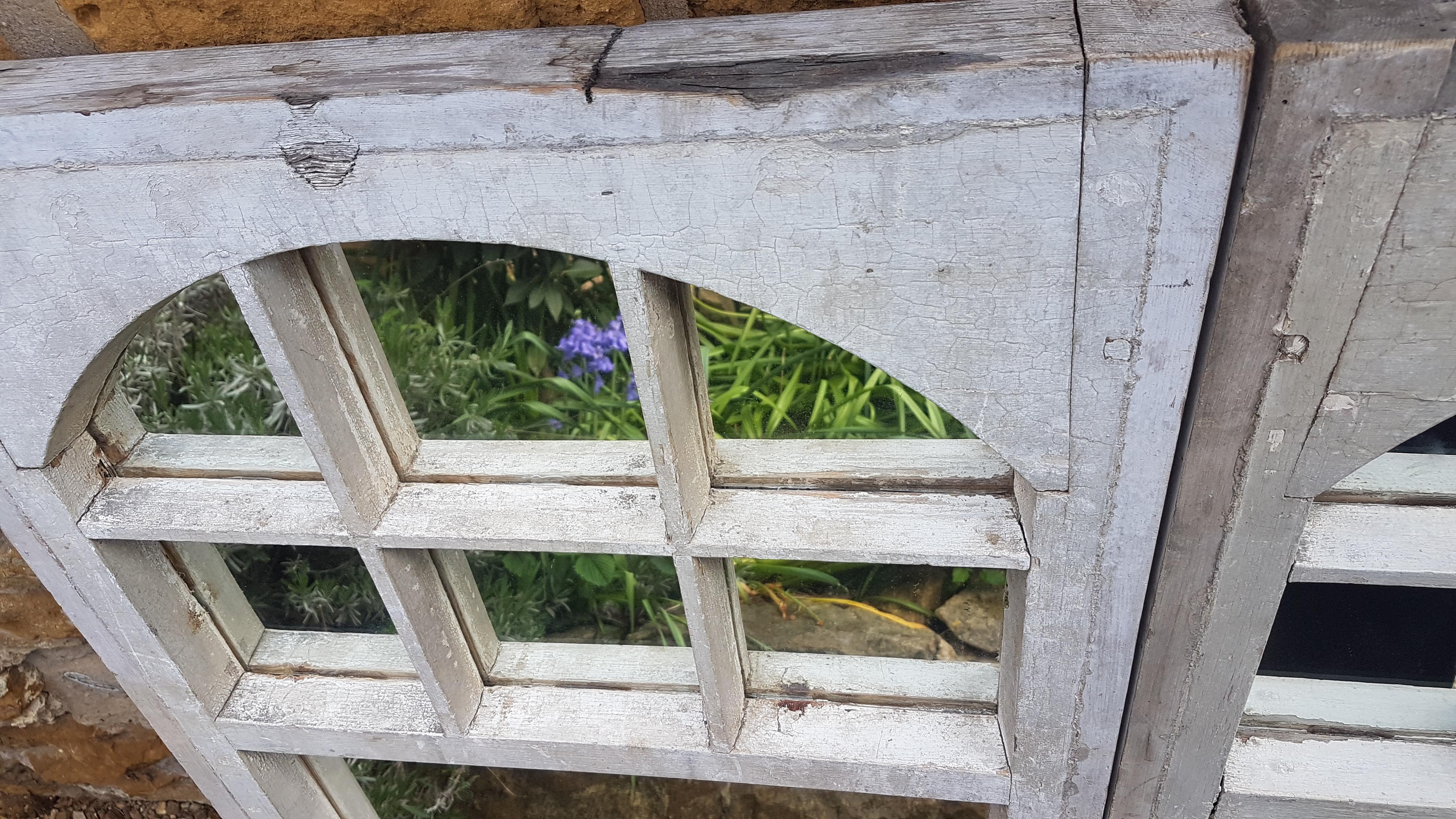 Pair of Mirrored Edwardian Sunroom Frames In Distressed Condition For Sale In Bodicote, Oxfordshire