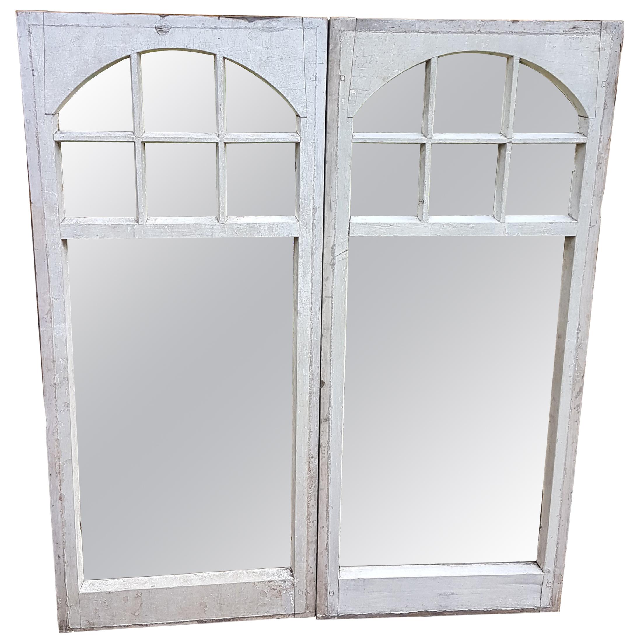 Pair of Mirrored Edwardian Sunroom Frames For Sale