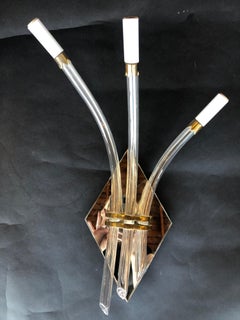 Pair of Mirrored Italian Sconces