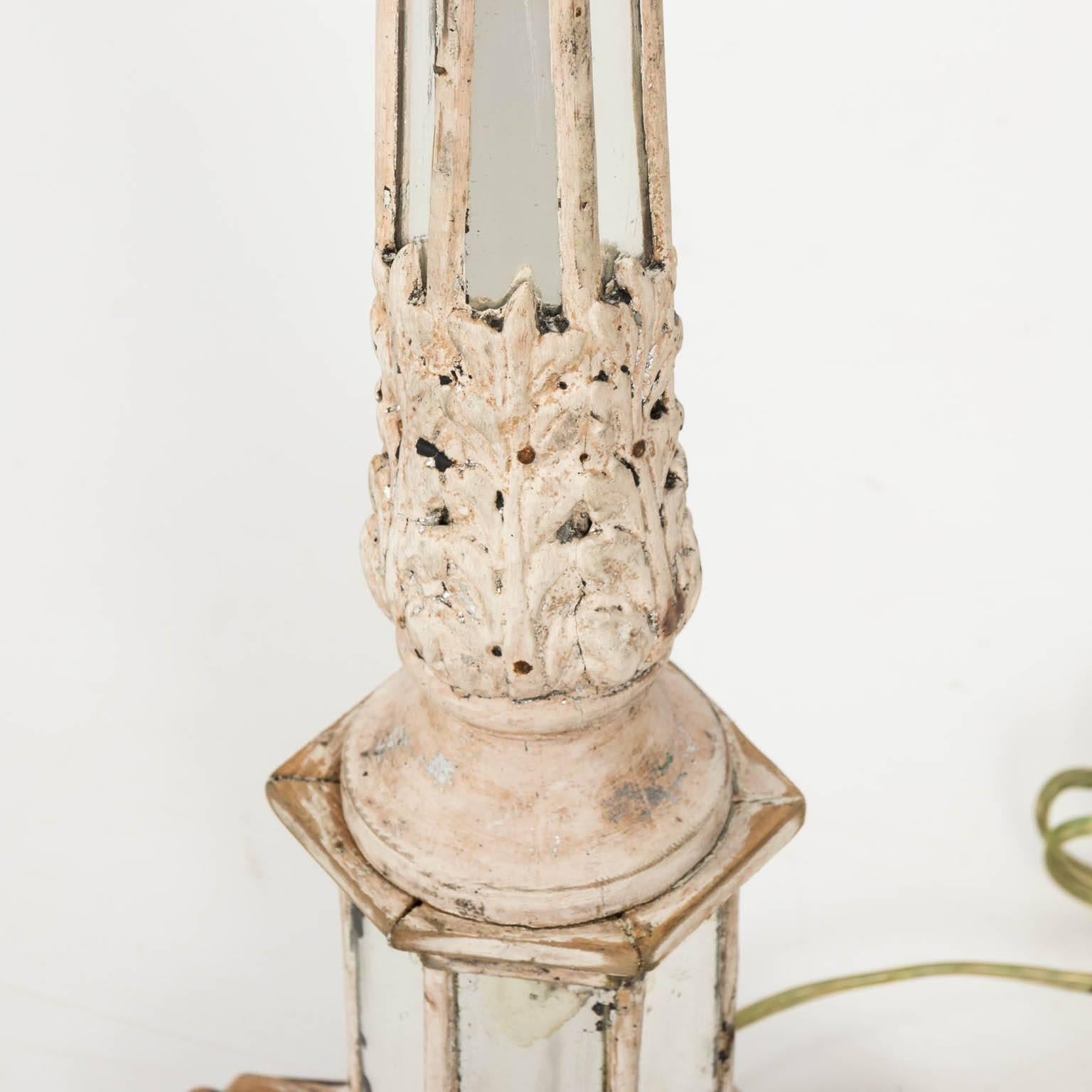 20th Century Pair of Mirrored Lamps