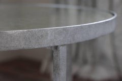 Pair of Mirrored Round Side Tables Denoting a Modern Flare