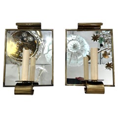 Pair of Mirrored Sconces 