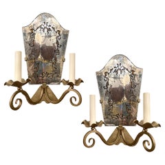 Pair of Mirrored Sconces