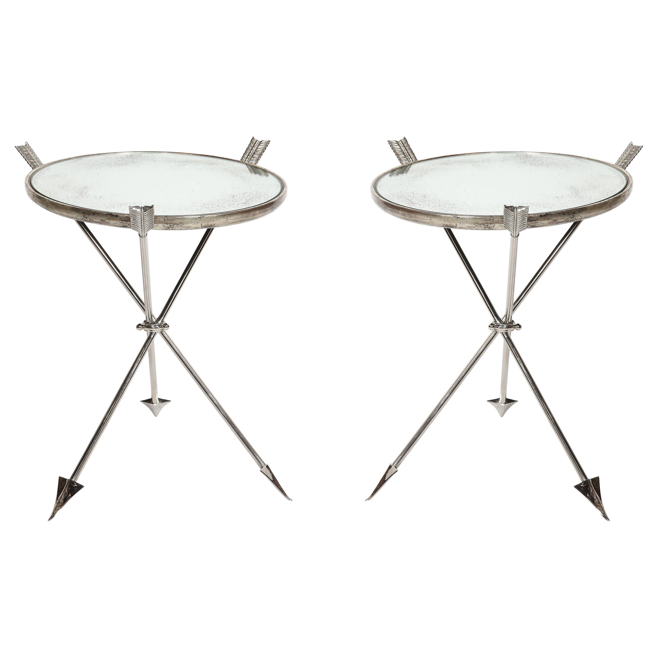 Pair of Mirrored Tables