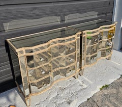 Pair of Mirrored Three-Drawer Chests by Hooker Furniture