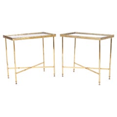 Pair of Mirrored Top Stands or Tables