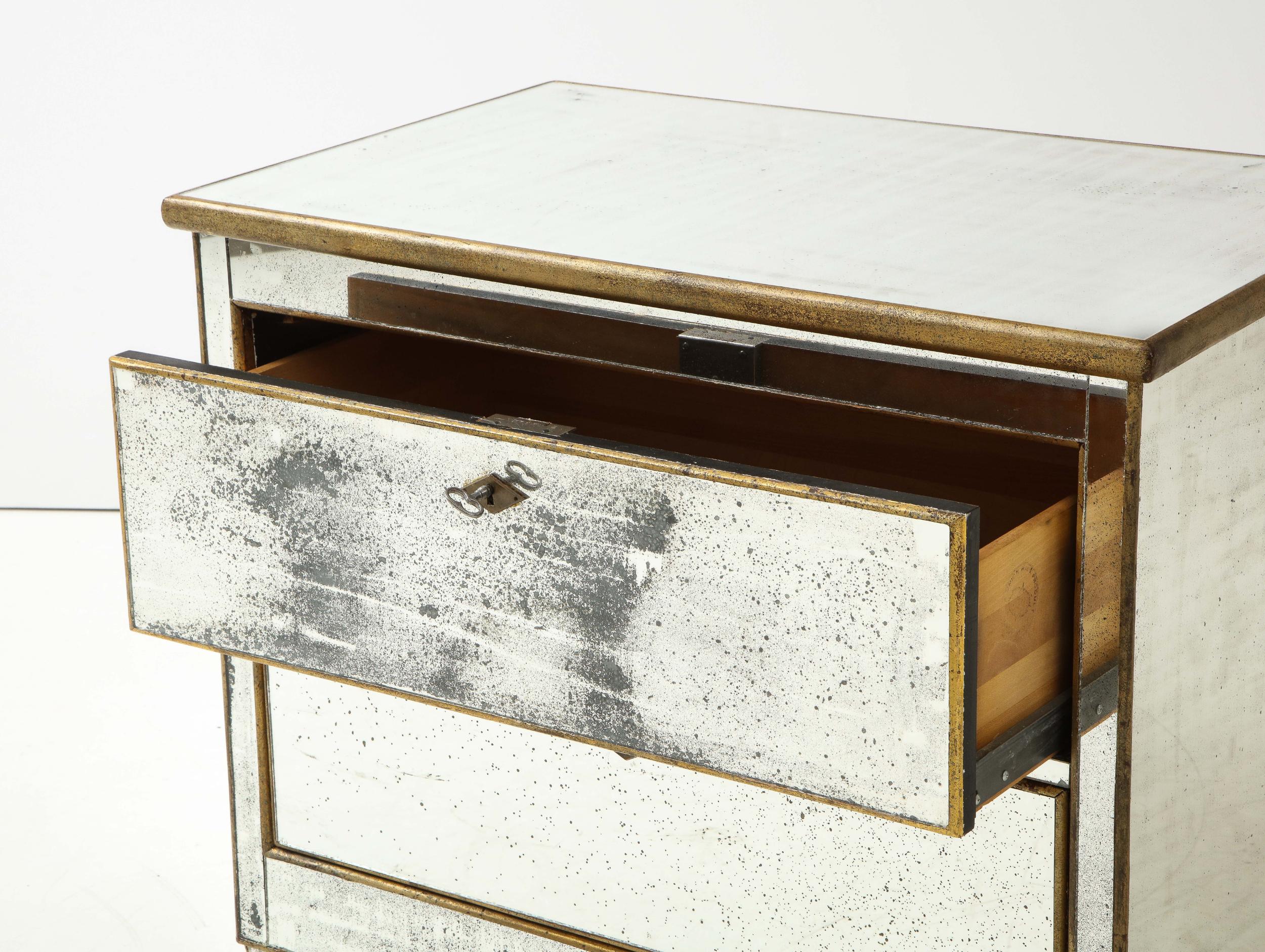 Pair of Mirrored Two Drawer Chests 2