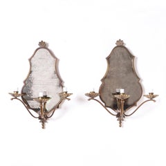 Pair of Mirrored Wall Sconces