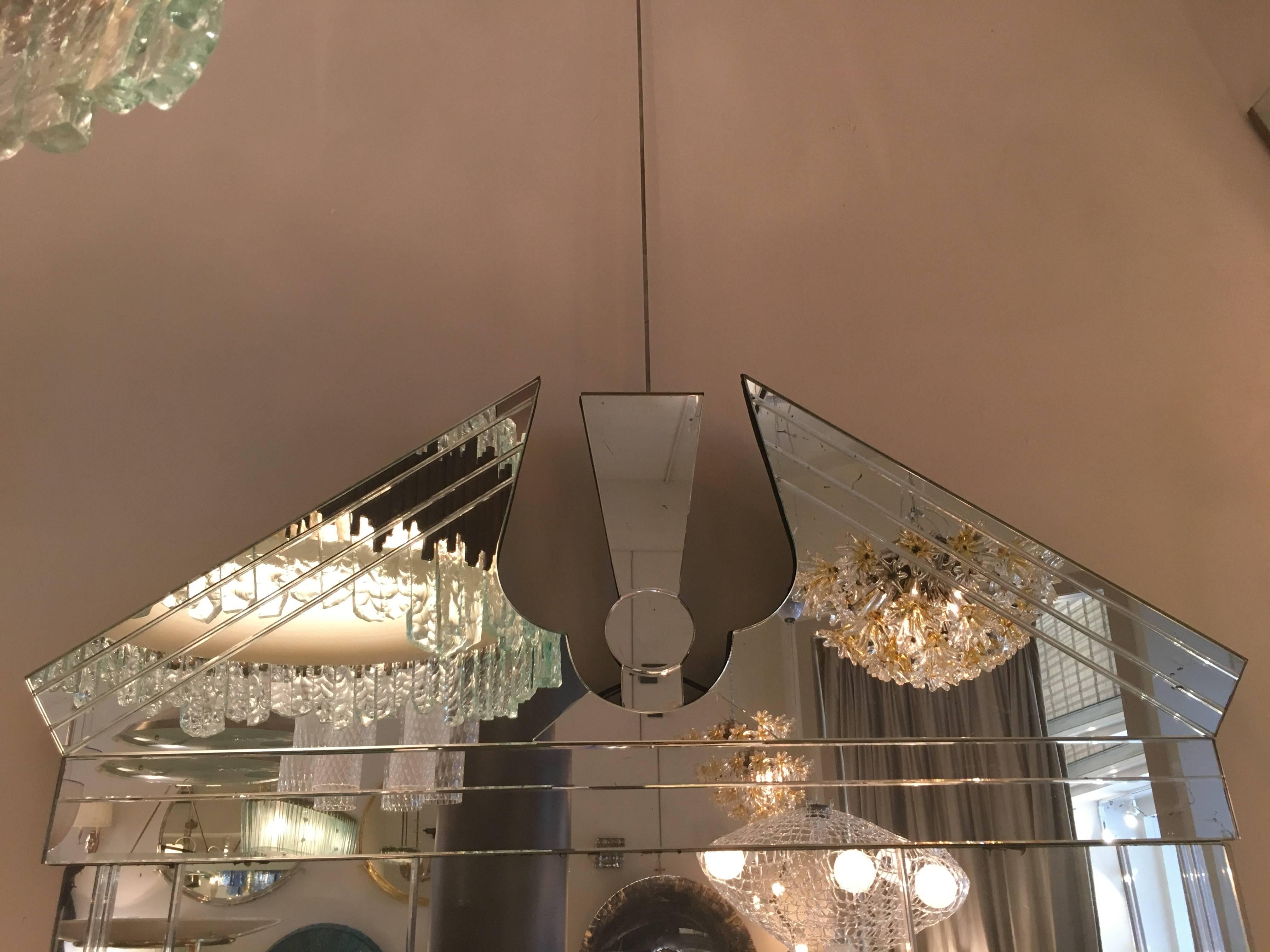 Glass Pair of Mirrors, France, 1940s