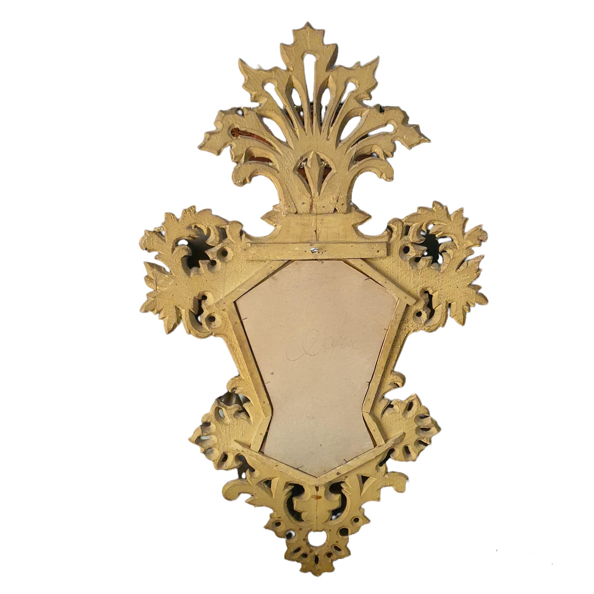 19th Century Pair of Mirrors in Carved and Gilded Wood, Pure Gold Leaf, Louis XV Style For Sale