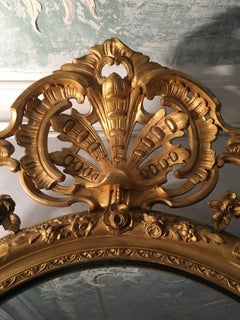 Pair of Mirrors in Carved and Guilt wood. French, 19th century