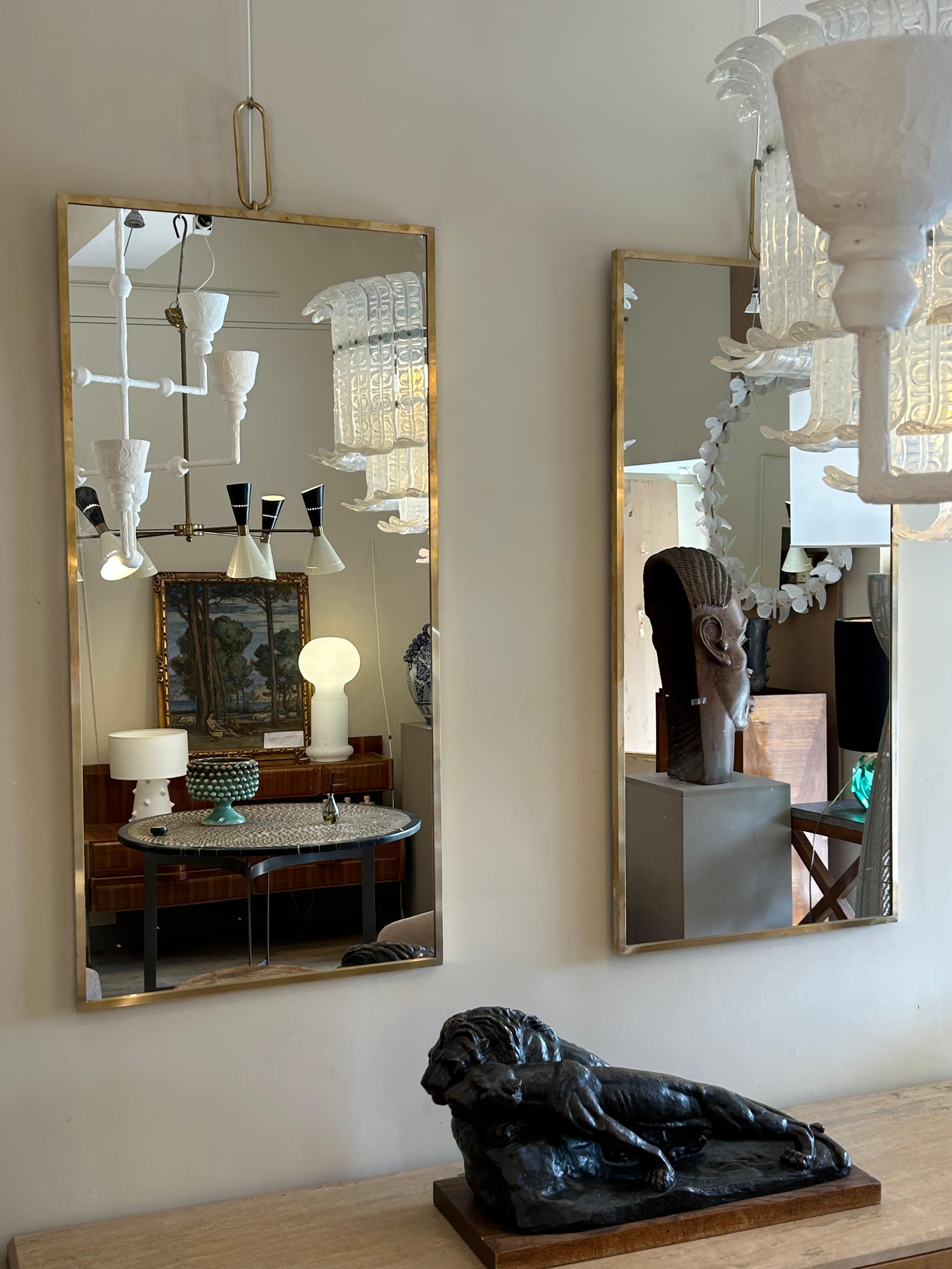 Mid-Century Modern Paire de miroirs, moderniste du milieu du siècle en vente