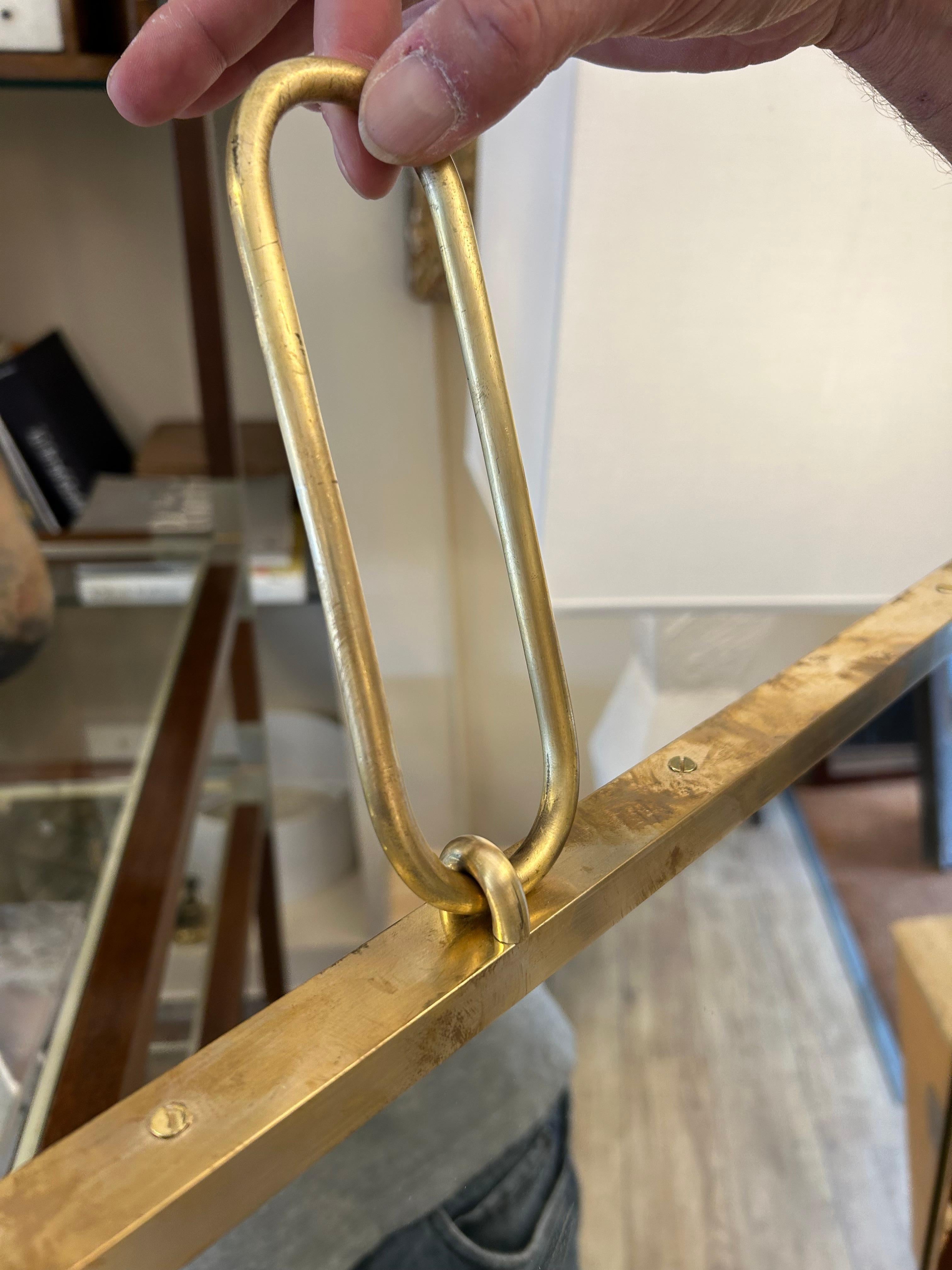Laiton Paire de miroirs, moderniste du milieu du siècle en vente