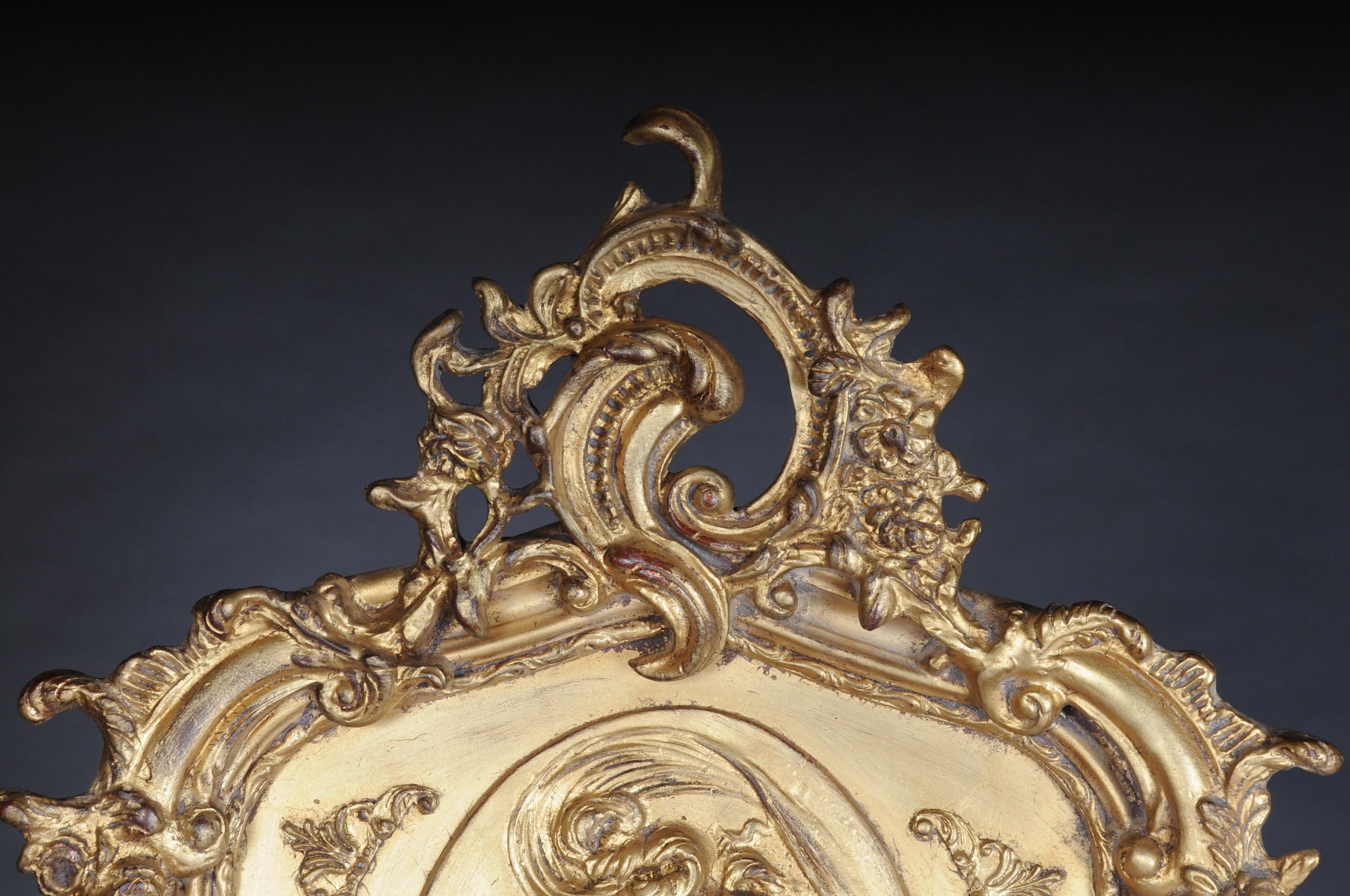 Hand-Carved Pair of Mirrors or Wall Mirror in Louis XV / Baroque Style For Sale