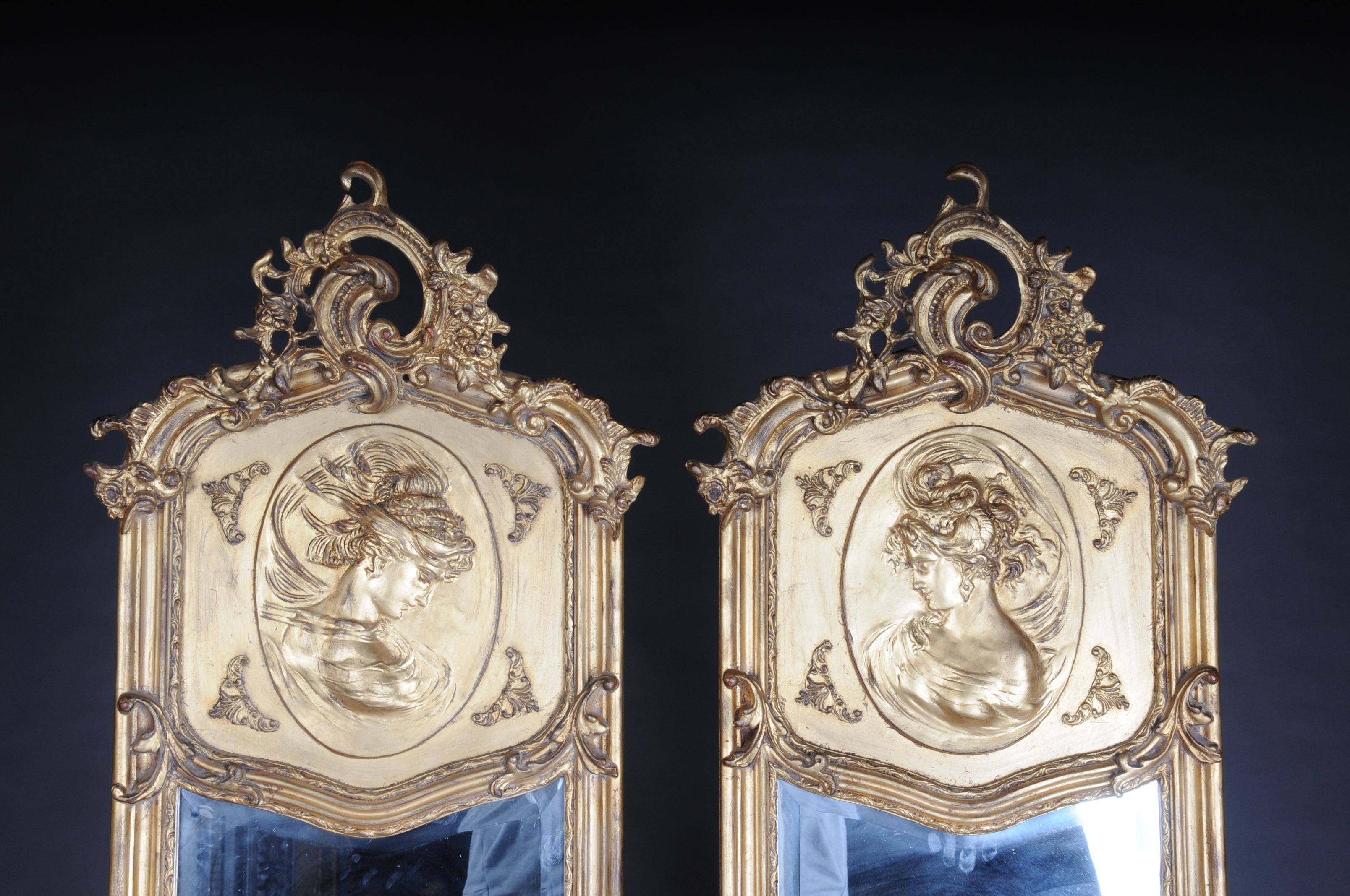20th Century Pair of Mirrors or Wall Mirror in Louis XV / Baroque Style For Sale