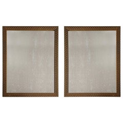 Pair of Mirrors with Wavy Glass