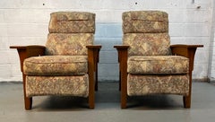 Pair of Mission Style Reclining Lounge Chairs