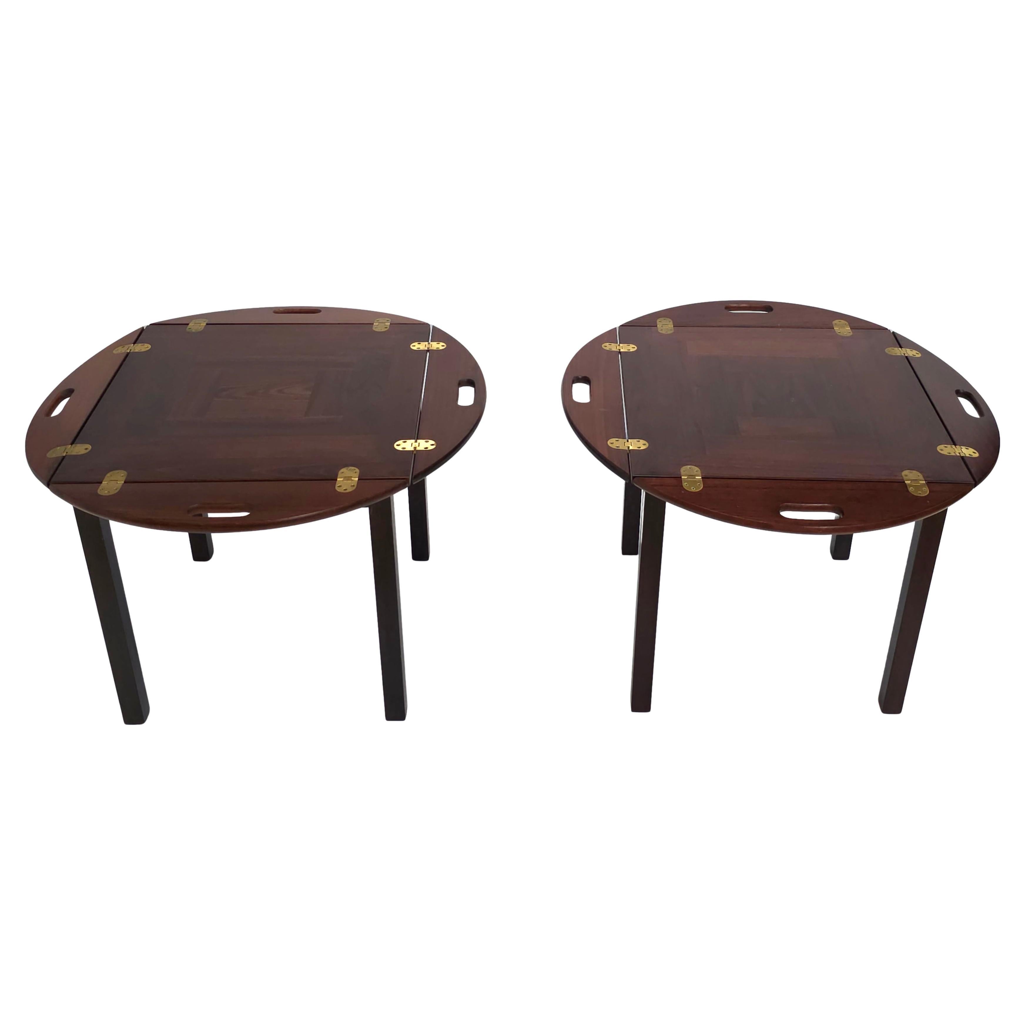 Paire de tables d'appoint danoises modernes Mobelfabrikken APS en bois de rose avec plateau en vente