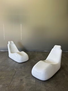 Paar 'Moby Dick'-Chaiselongues von Alberto Rosselli für Saporiri, Italien, 1970er Jahre