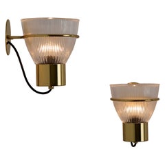 Pair of Model 1112 Sconces by Tito Agnoli for Oluce