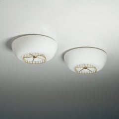 Pair of Model 1116 Flush Mounts, Lisa Johansson-Pape, Orno Oy, 1950s