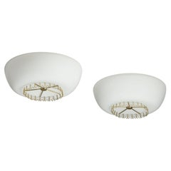Pair of Model 1116 Flush Mounts, Lisa Johansson-Pape, Orno Oy, 1950s