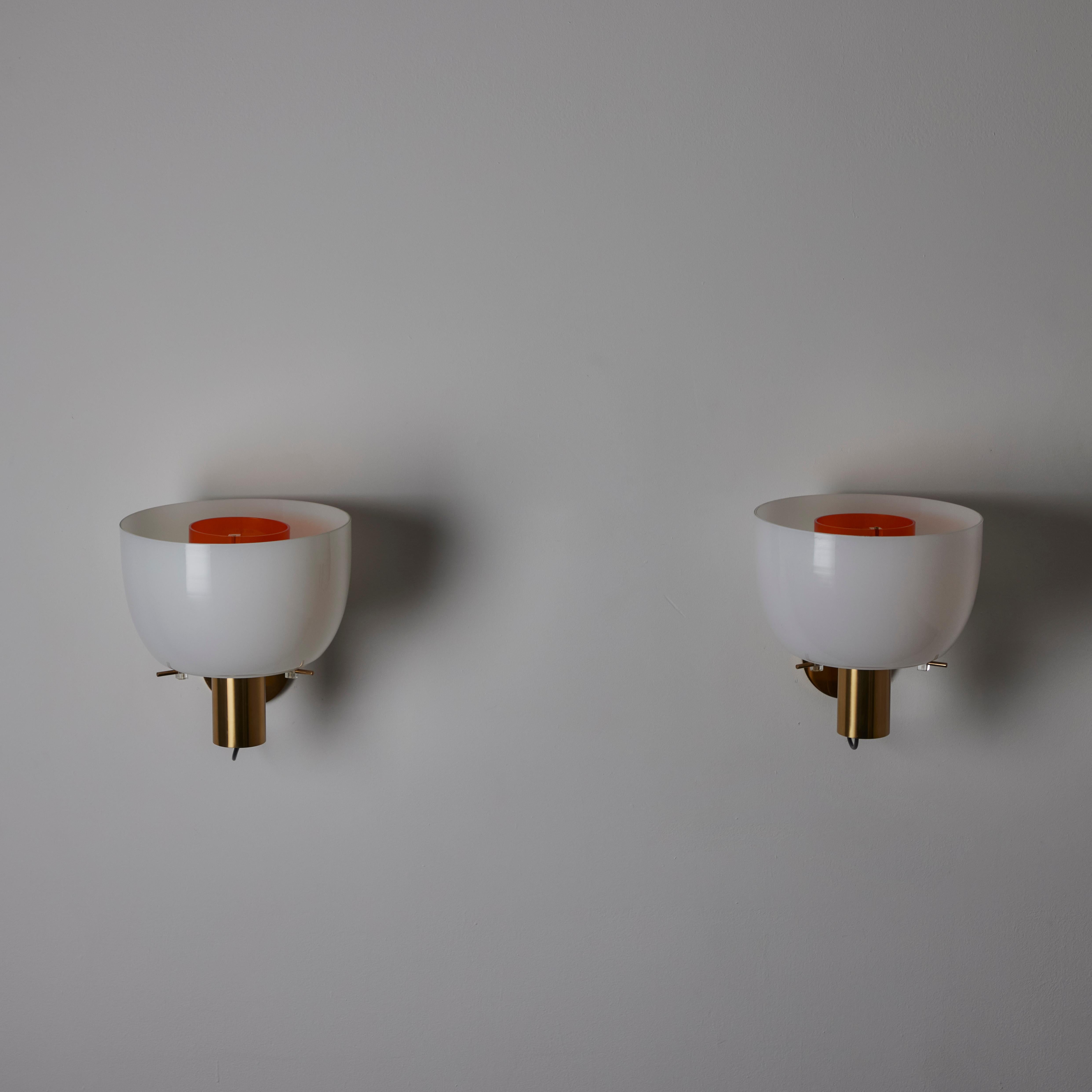 Italian Pair of Model 1121 Sconces by Ostuni & Forti for Oluce For Sale