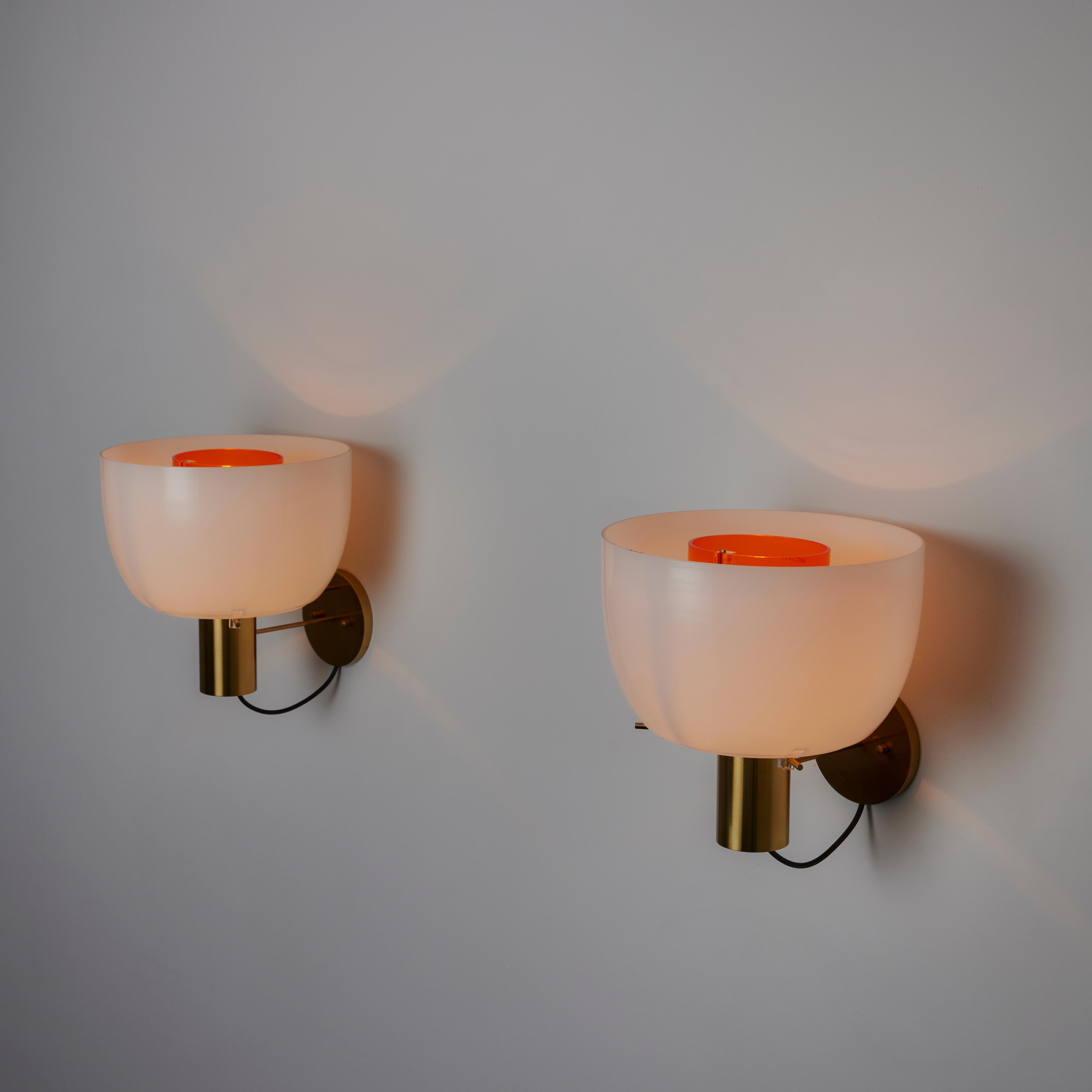 Pair of Model 1121 Sconces by Ostuni & Forti for Oluce For Sale
